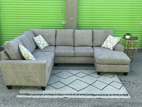 Gray U Shaped Sectional Sofa