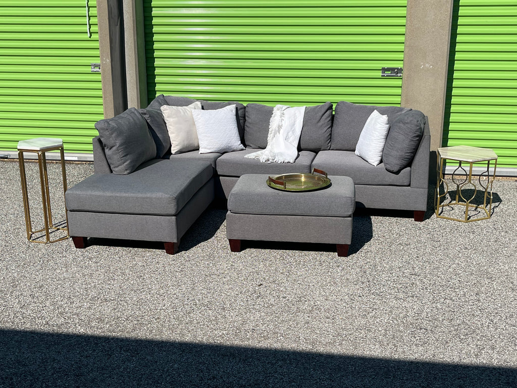 Small 3-Piece Gray Sectional