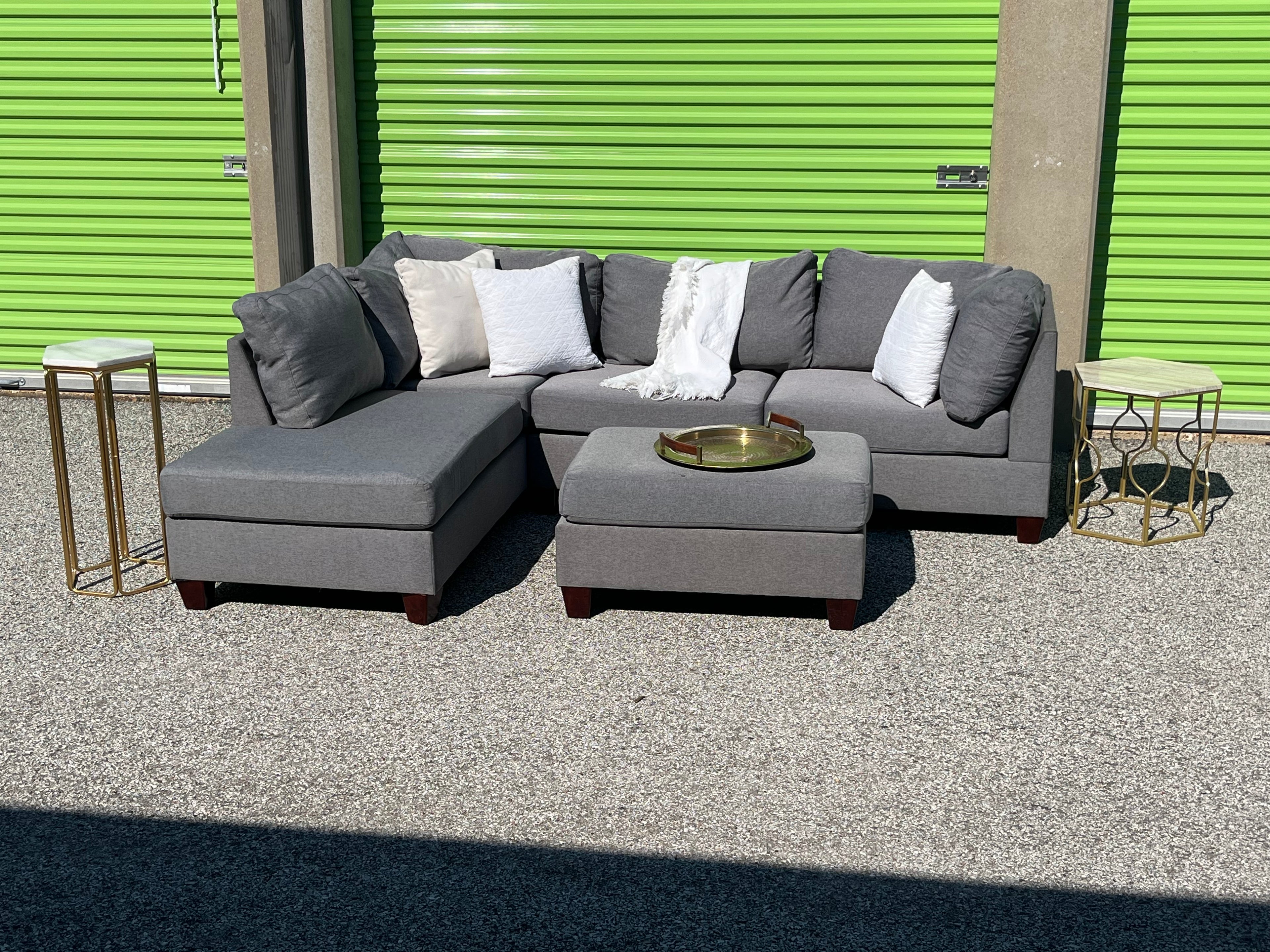 Small 3-Piece Gray Sectional