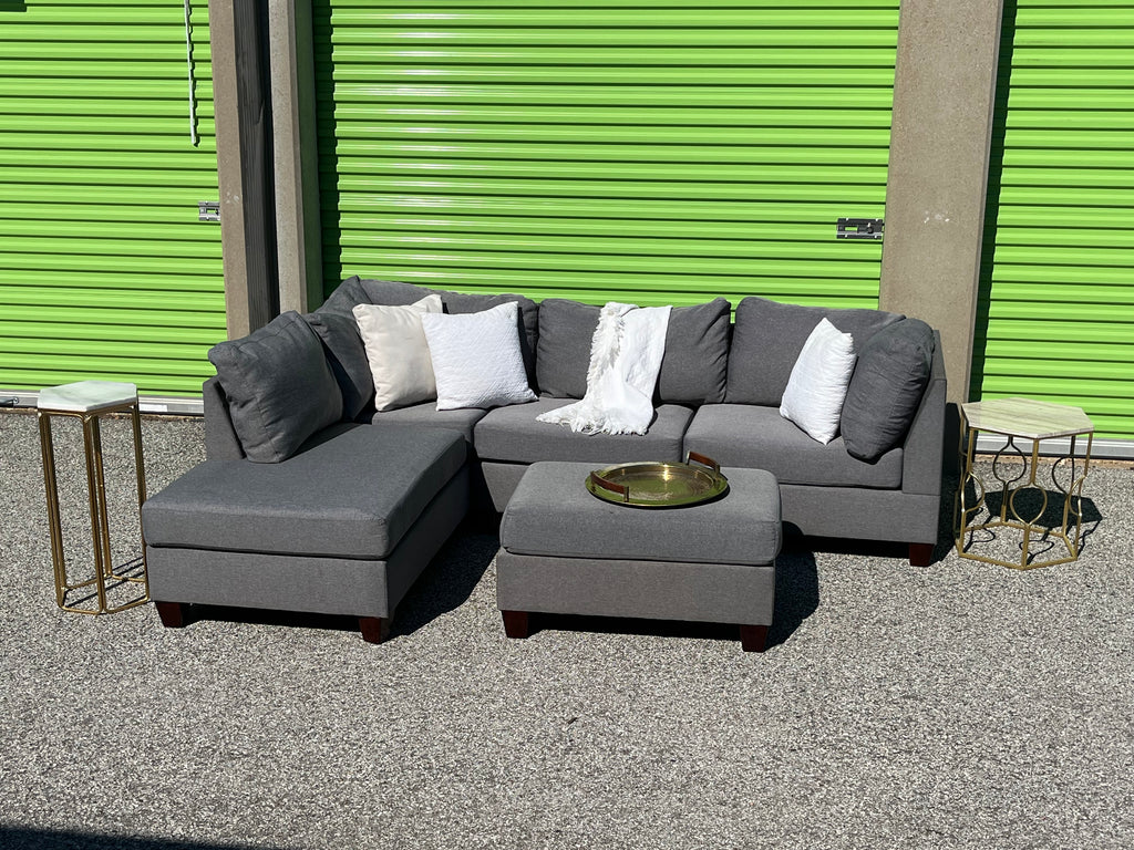 Small 3-Piece Gray Sectional