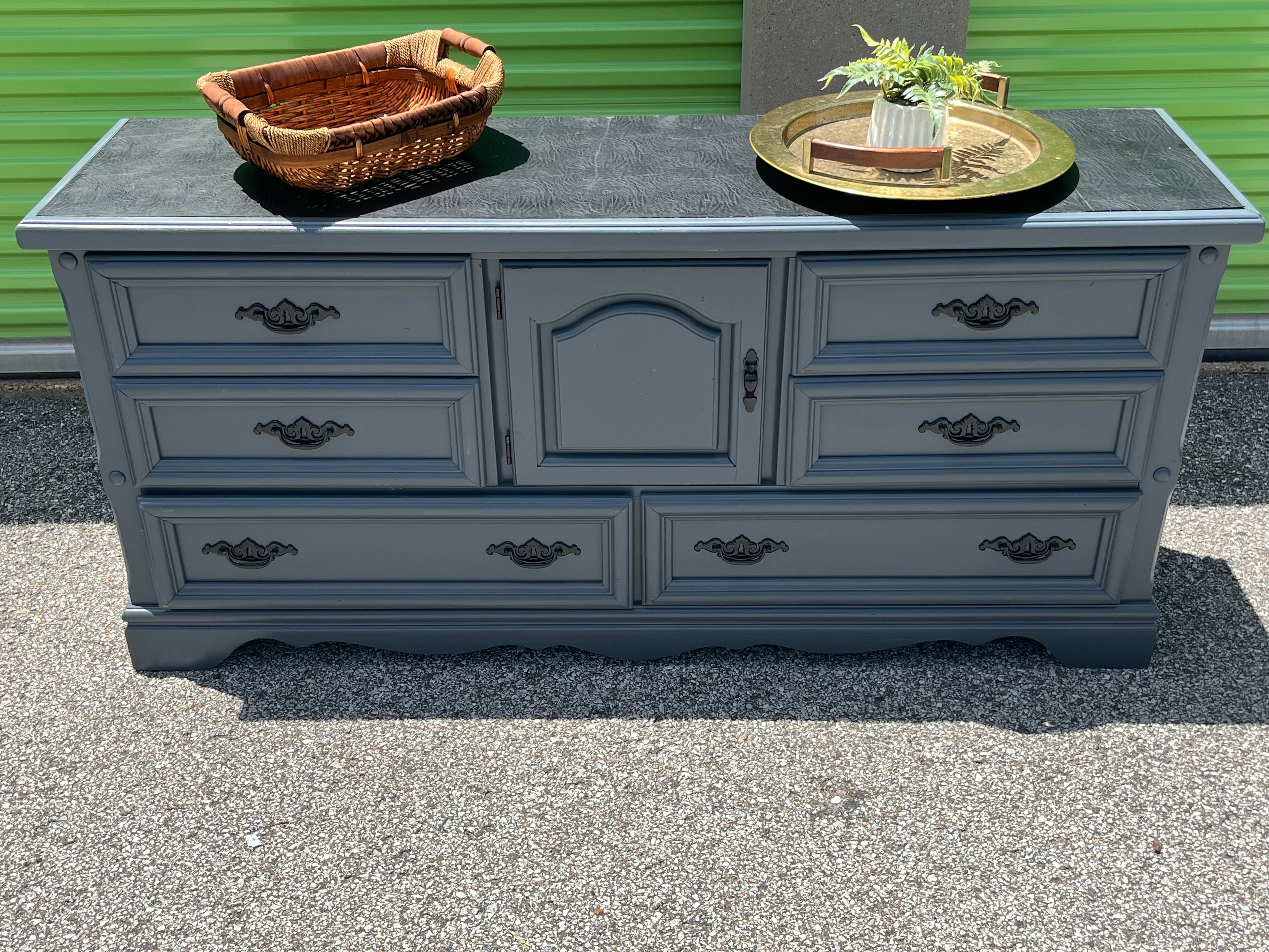 Blue Dresser and End Tables