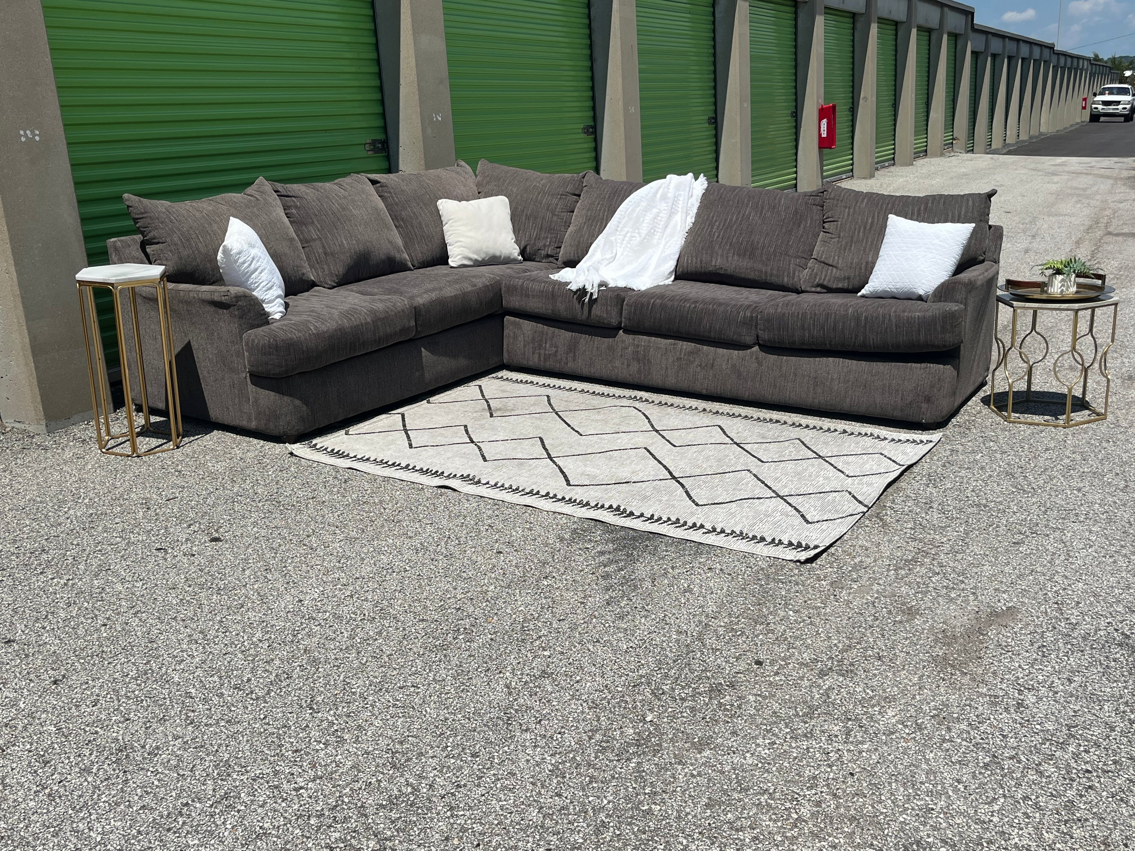 2-Piece Gray Sectional