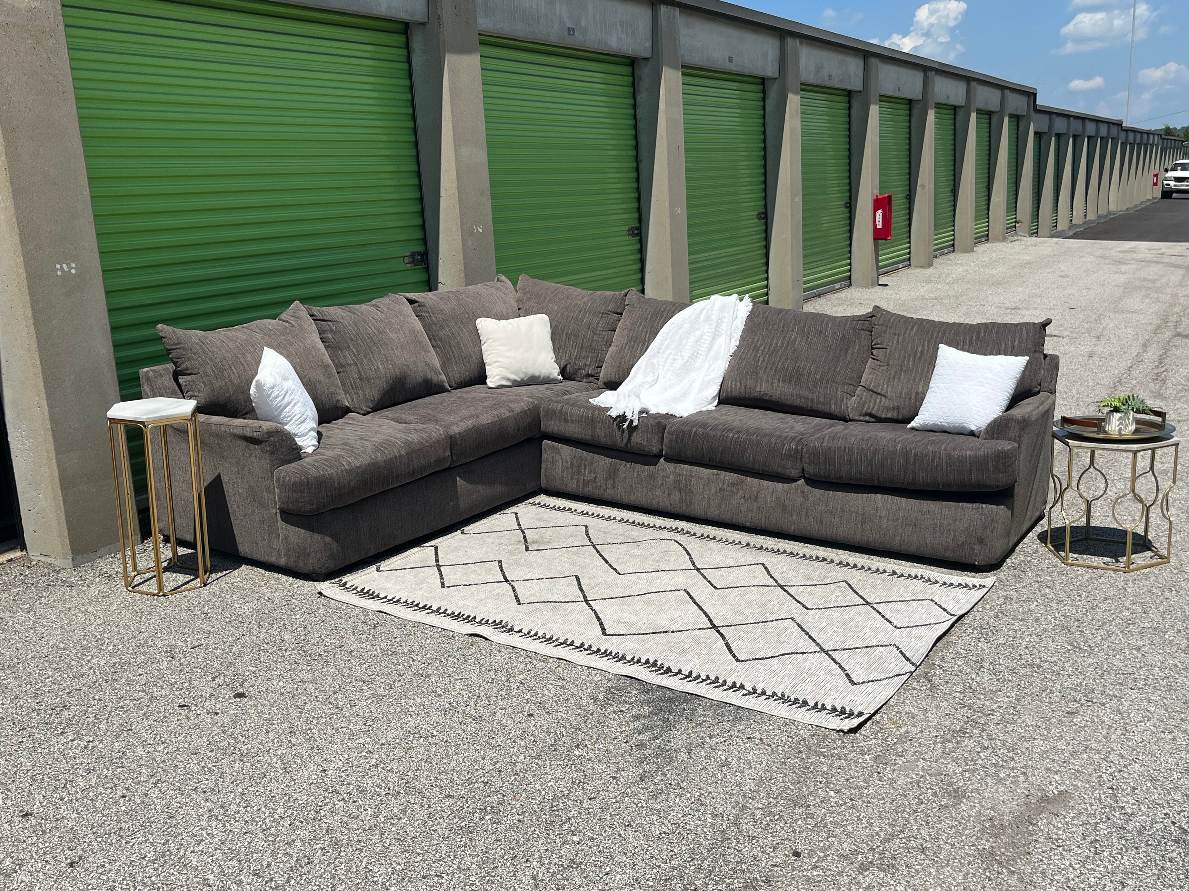 2-Piece Gray Sectional