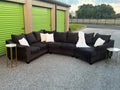 3 Piece Charcoal Gray Cuddler Sectional