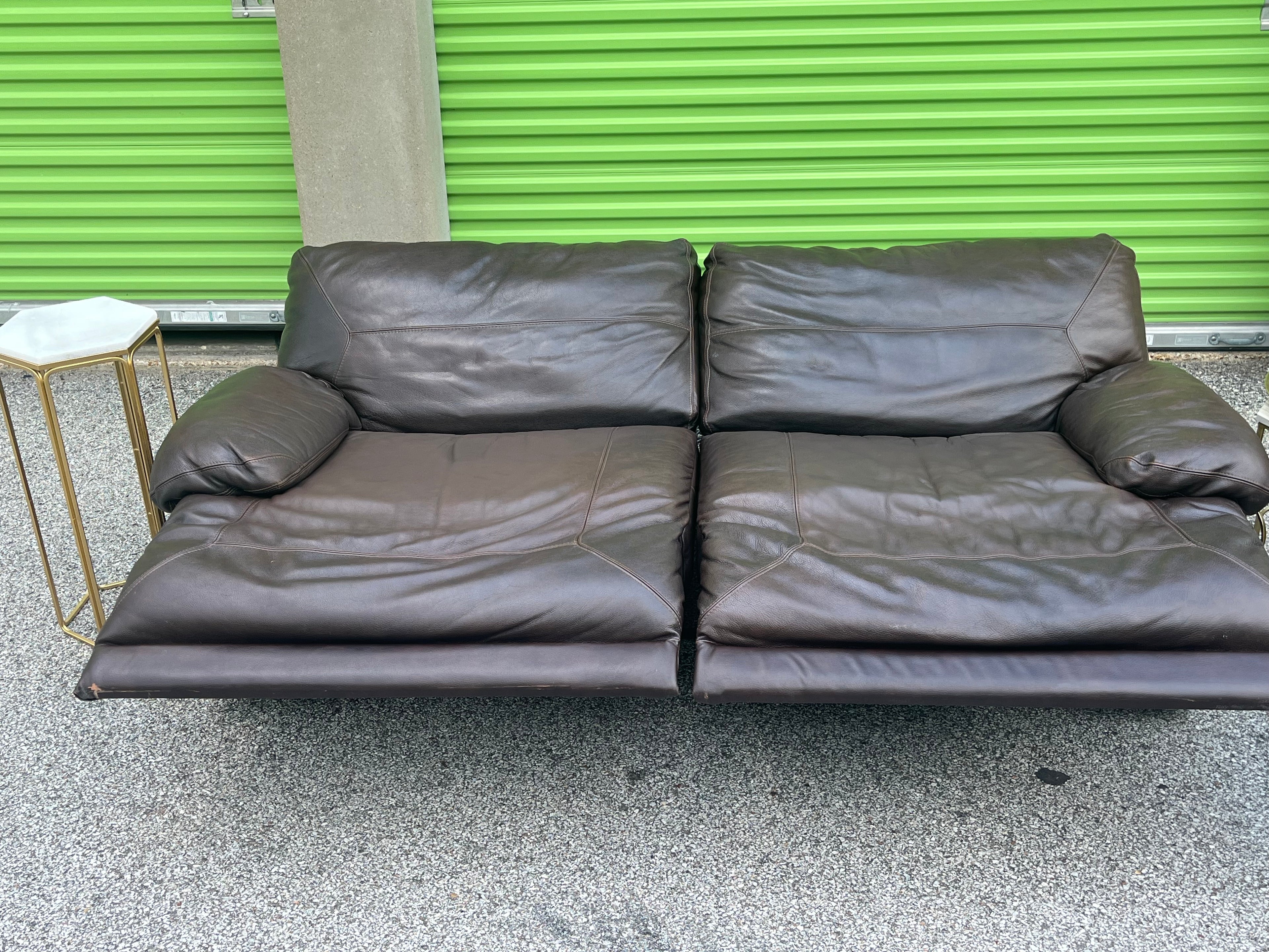 Power Reclining Leather Sofa & Recliner