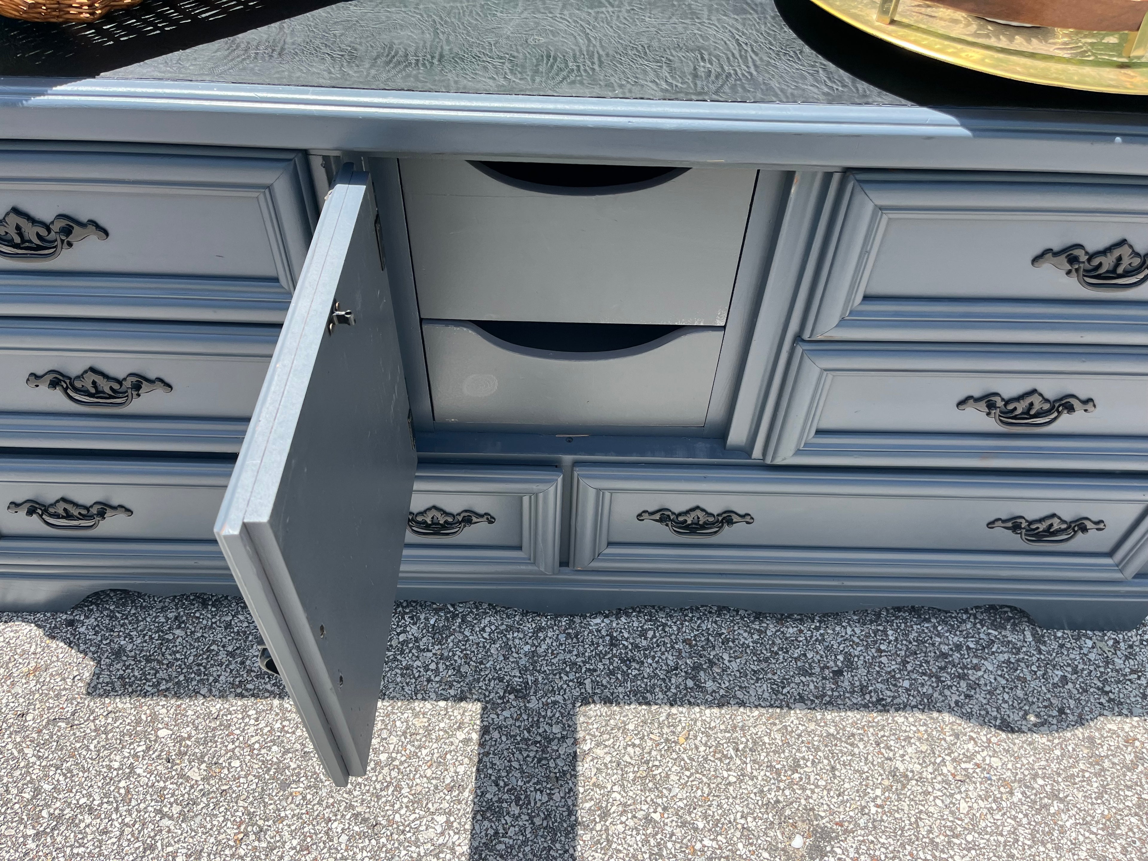Blue Dresser and End Tables