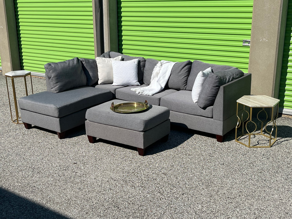 Small 3-Piece Gray Sectional