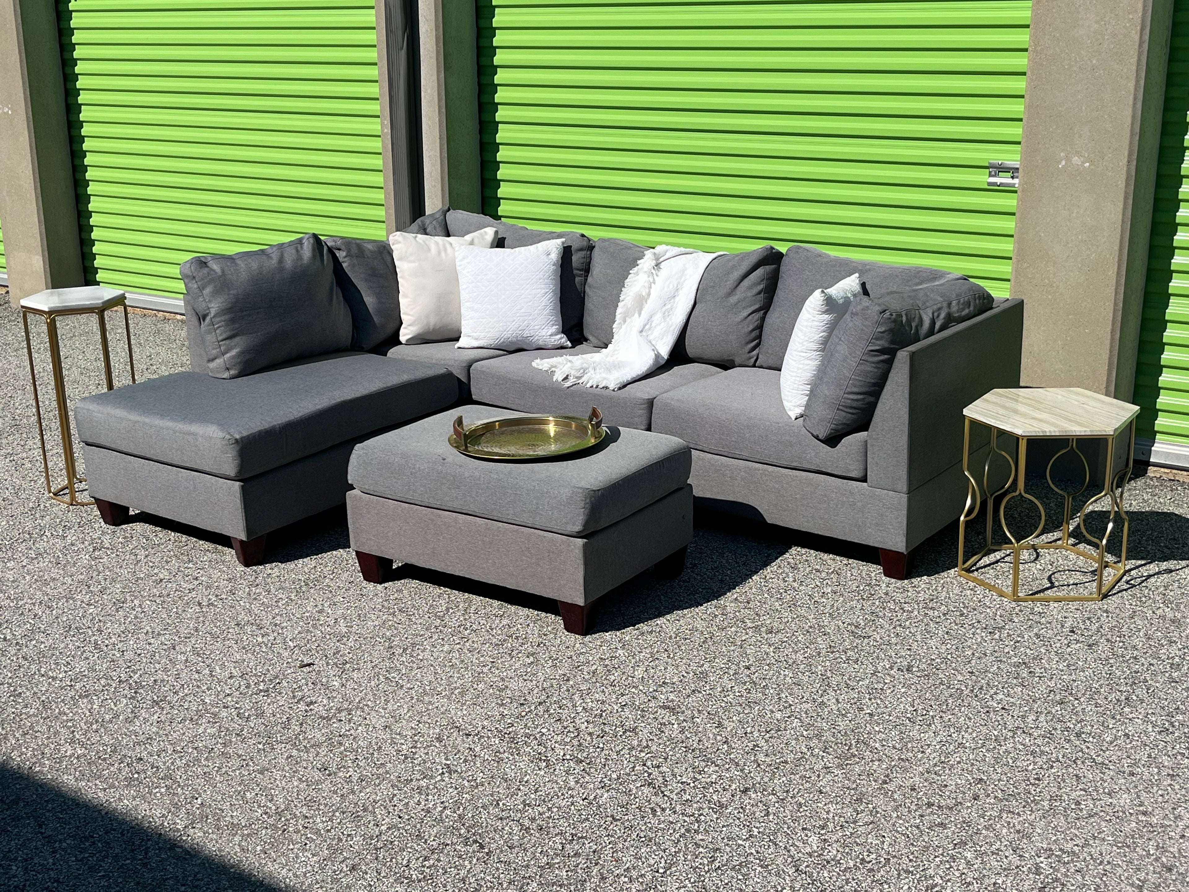 Small 3-Piece Gray Sectional