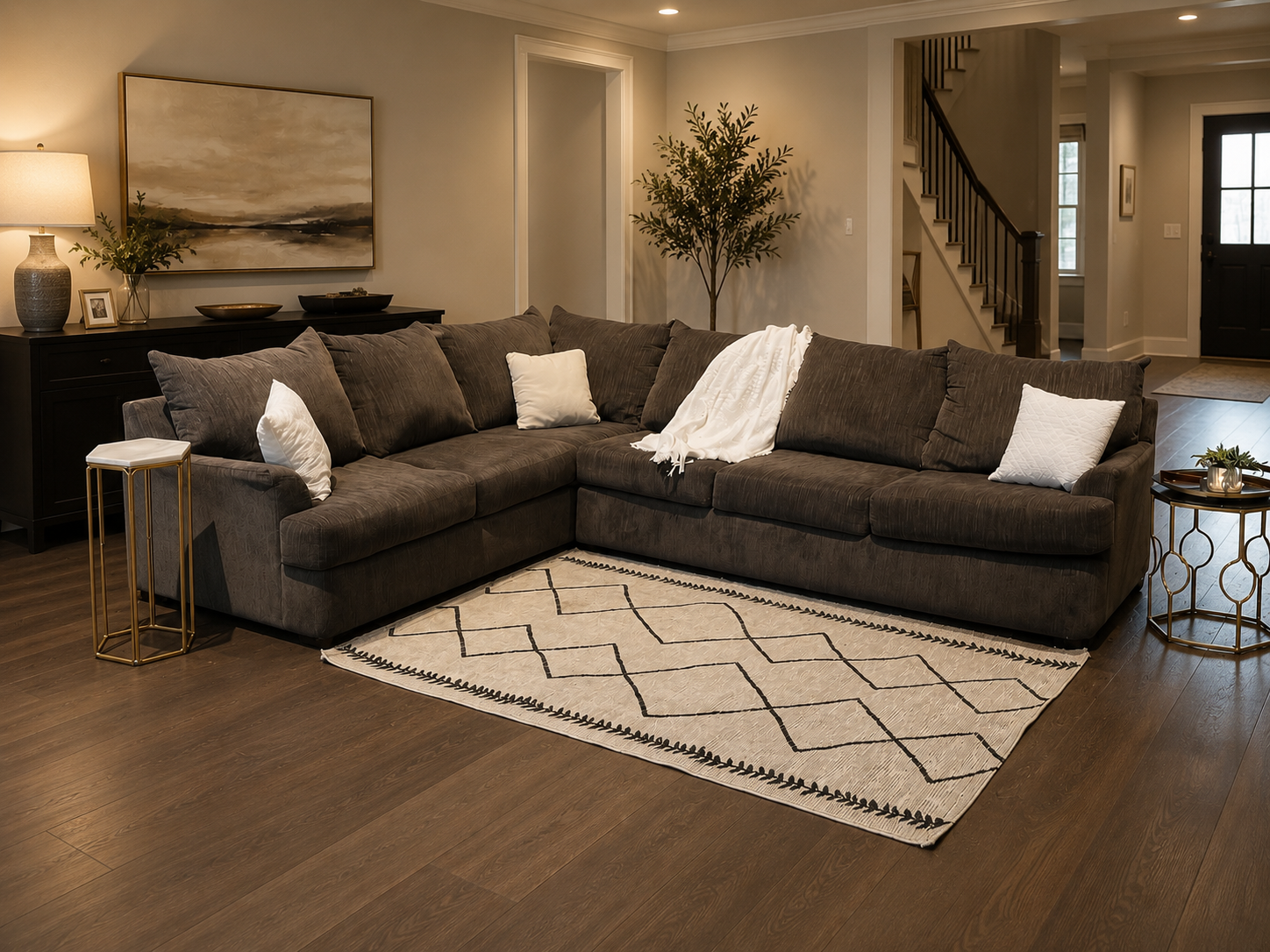 2-Piece Gray Sectional