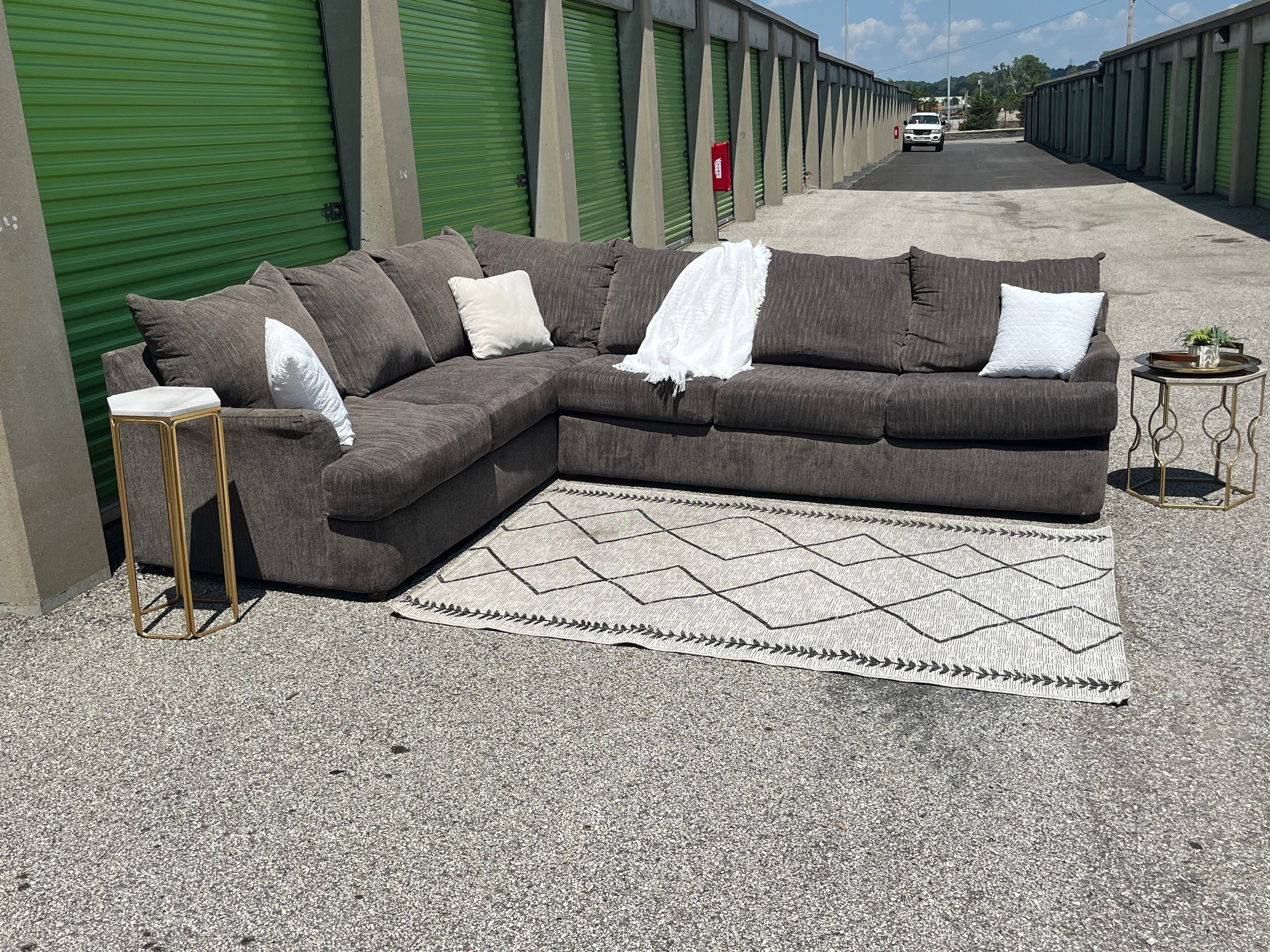 2-Piece Gray Sectional