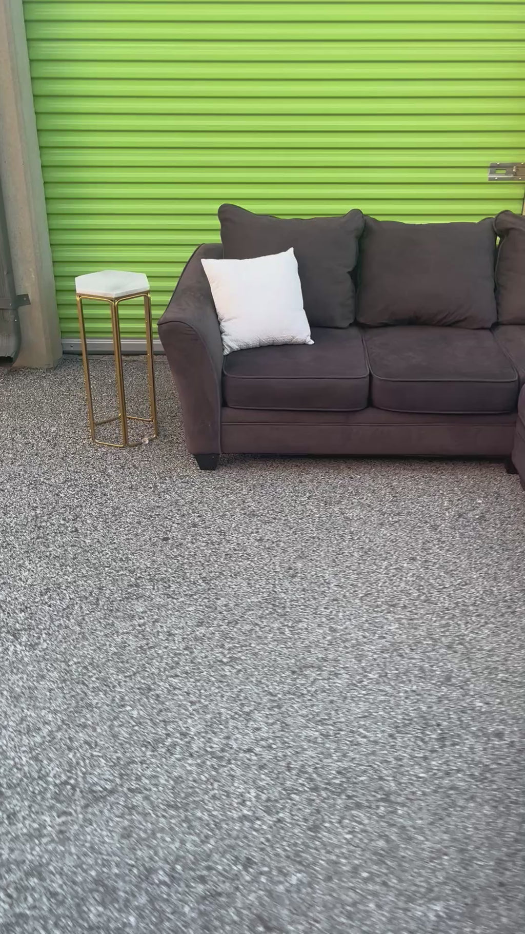 3 Piece Charcoal Gray Cuddler Sectional