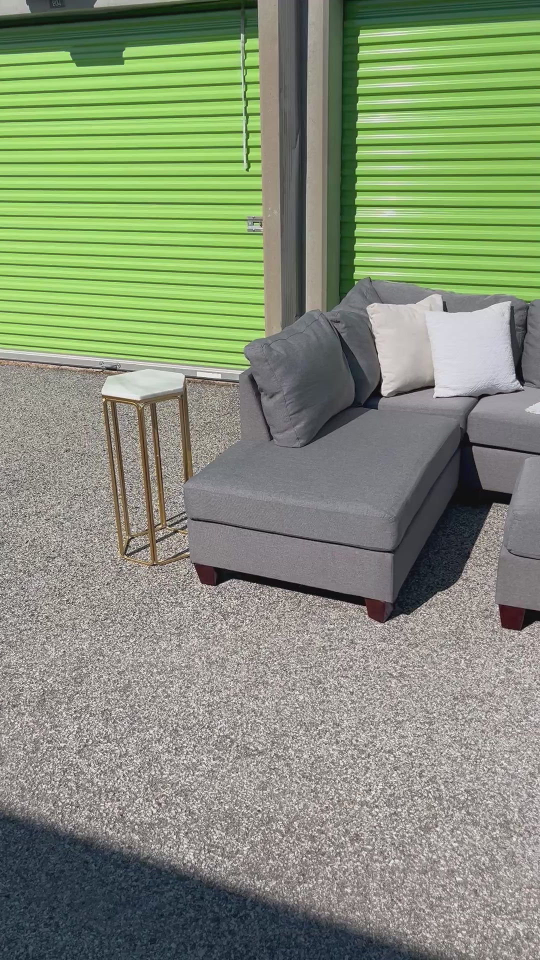 Small 3-Piece Gray Sectional