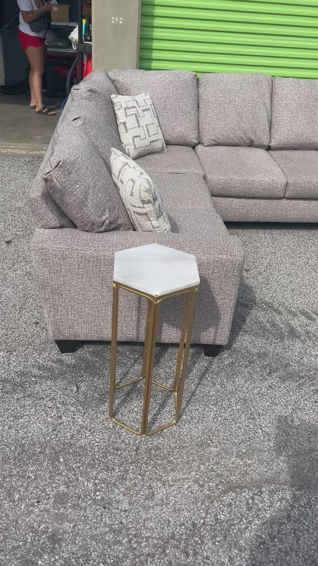 Gray U Shaped Sectional Sofa