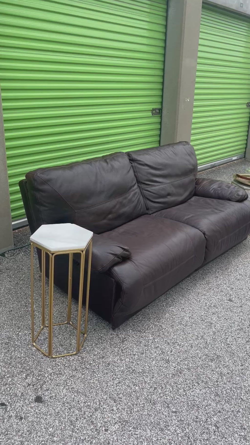 Power Reclining Leather Sofa & Recliner